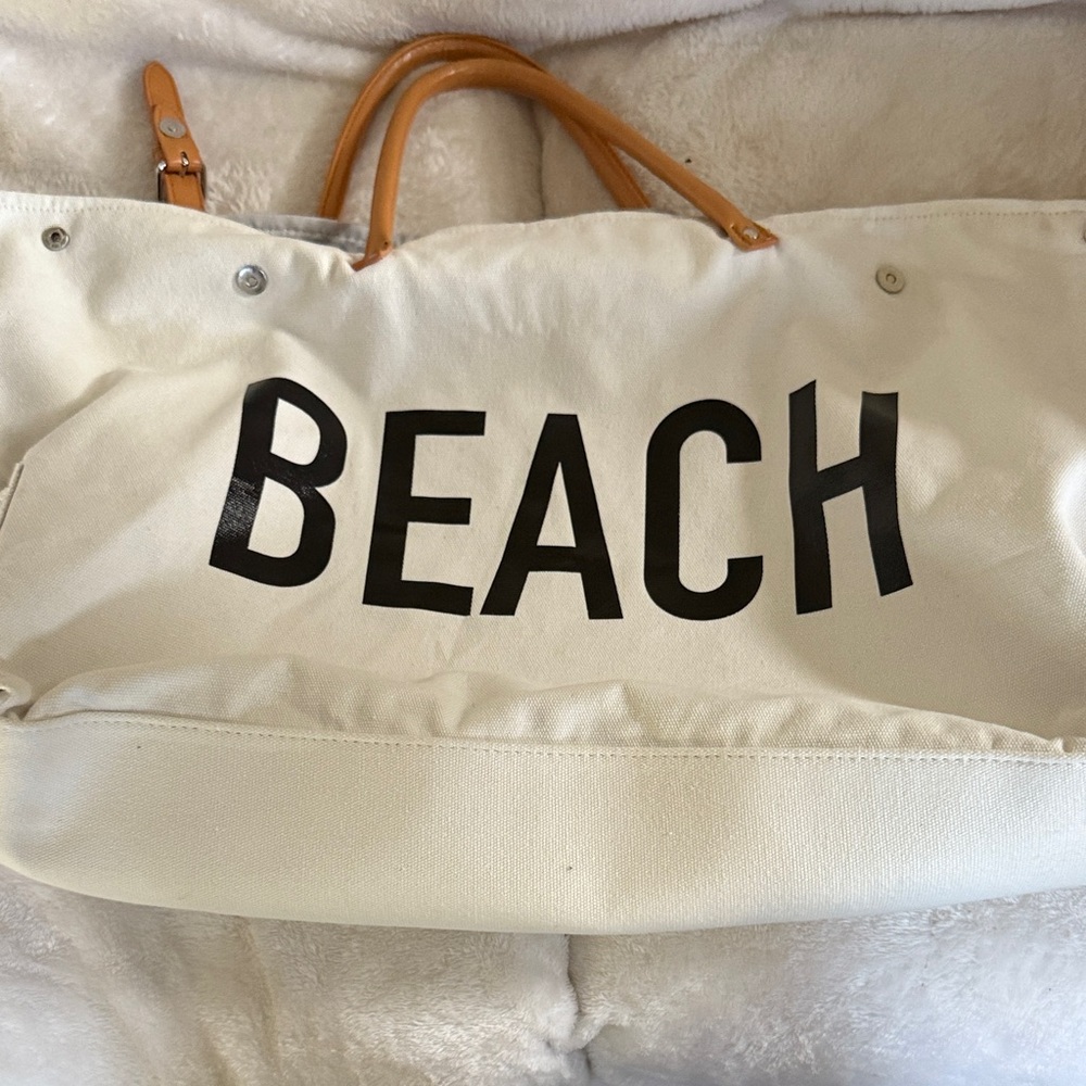 White Beach Tote Bag